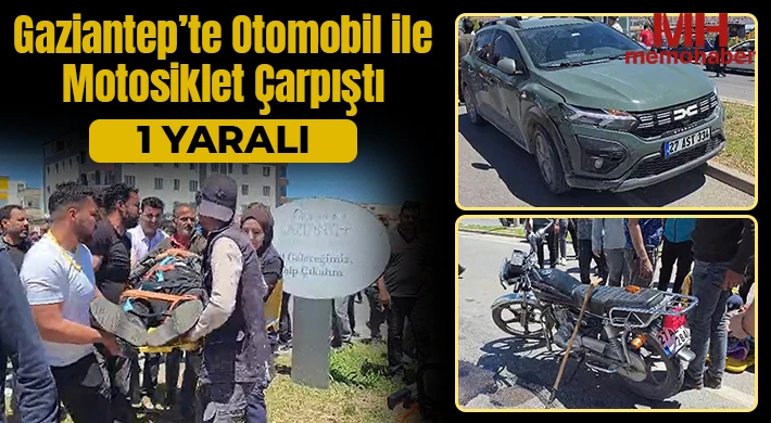 Otomobil ile motosiklet çarpıştı: 1 yaralı