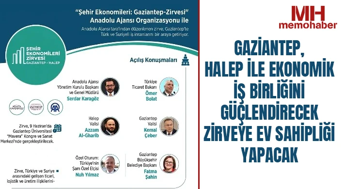 Gaziantep, Halep ile Ekonomik İş Birliğini Güçlendirecek Zirveye Ev Sahipliği Yapacak