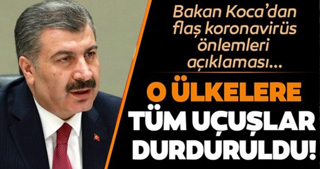 4 ülkeyle uçuşlarda geçici durdurma kararı alındı