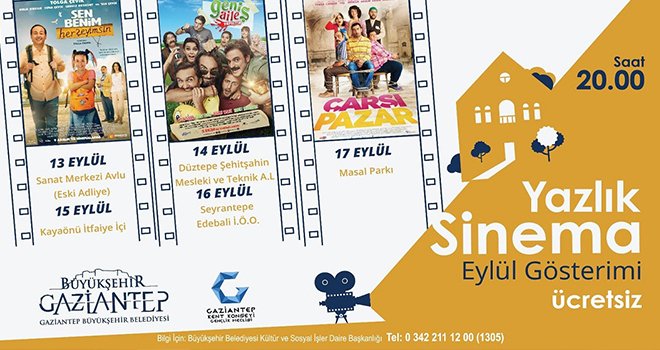 Açık hava sinema etkinliği başlıyor