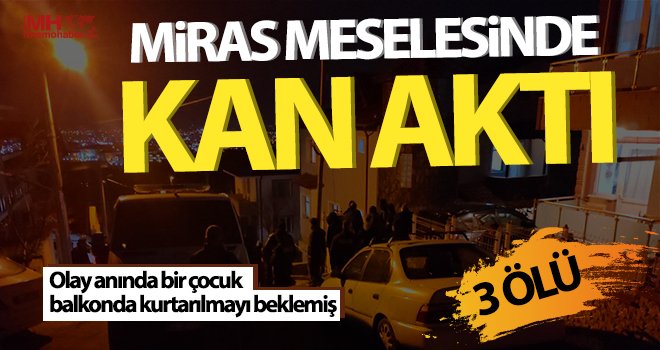 Akrabaların miras kavgasında kan aktı: 3 ölü 