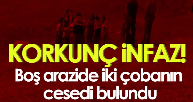 Arazide iki çobanın cesedi bulundu