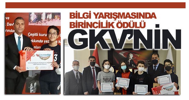 Bilgi Yarışmasında Birincilik Ödülü GKV’nin