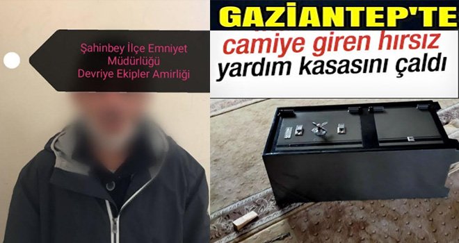 Cami hırsızı faka bastı