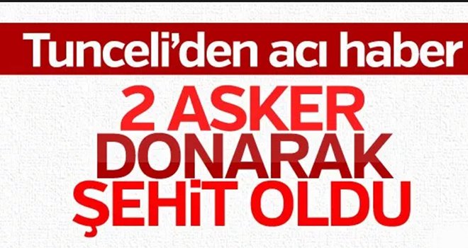 Donma tehlikesi geçiren 2 asker hastanede şehit oldu