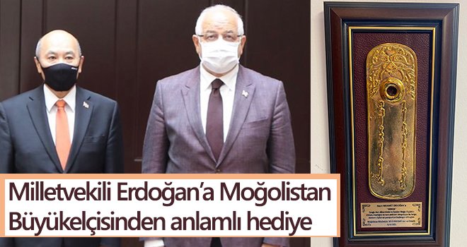 Erdoğan’a Moğolistan Büyükelçisinden anlamlı hediye