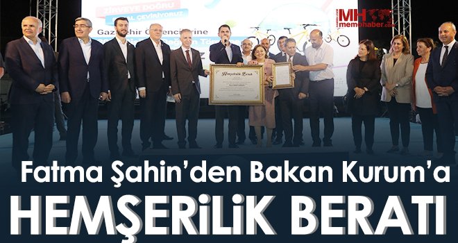 Fatma Şahin’den Bakan Kurum’a hemşerilik beratı