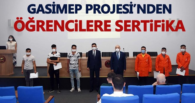 GASİMEP Projesi'nden öğrenciler Kalfalık Belgelerini aldı