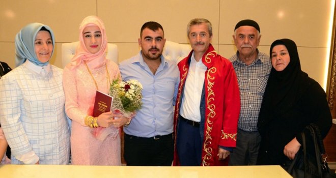 Gaziantep 107 çift, '07.07.2017'de nikah kıydırdı