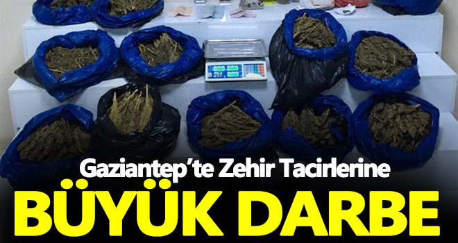 Gaziantep polisinden uyuşturucu tacirlerine darbe