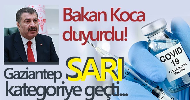 Gaziantep sarı kategoriye geçti...