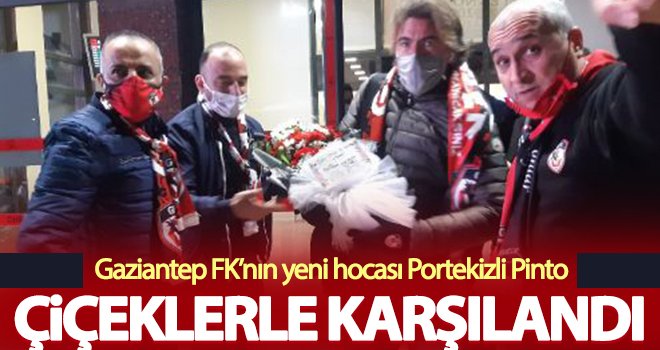 Gaziantep'in teknik patronuna çiçekli karşılama 