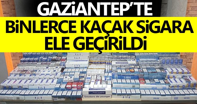 Gaziantep’te 2 bin 866 paket gümrük kaçağı sigara ele geçirildi