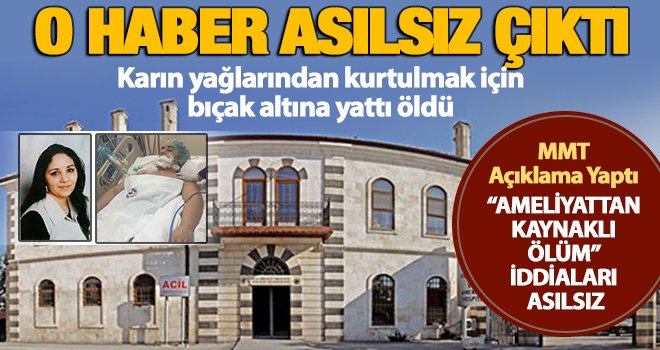 Gaziantep'te bıçak altına yatan kadın 18 gün sonra öldü