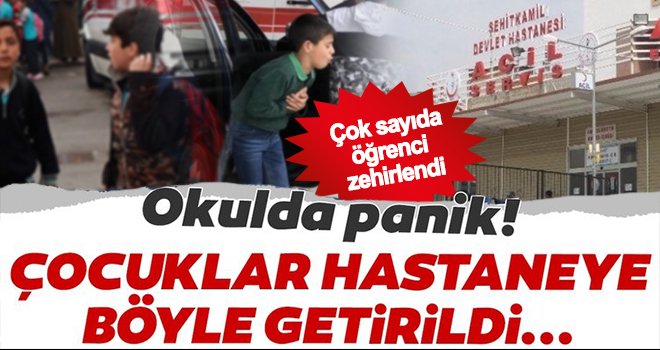 Gaziantep'te öğrenciler zehirlendi! Çok sayıda öğrenci hastaneye kaldırıldı