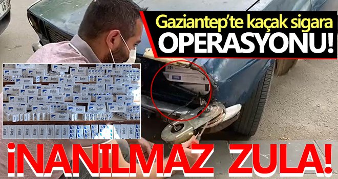 Gaziantep'te operasyon... Otomobil farında kaçak sigara!