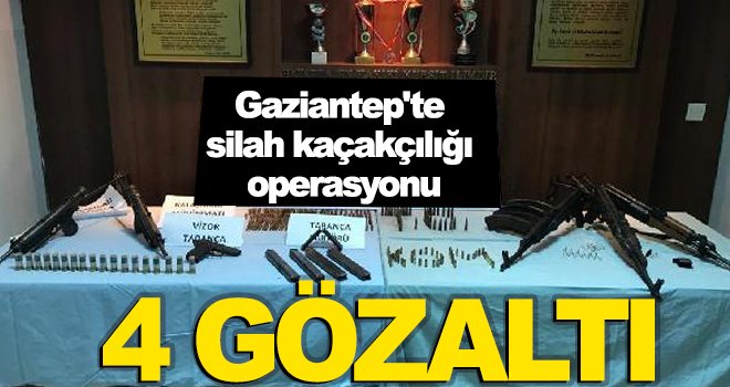 Gaziantep'te silah kaçakçılarına eş zamanlı operasyon