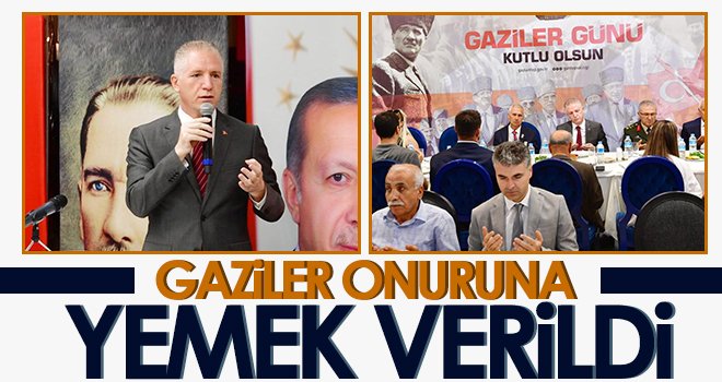 Gaziler onuruna yemek verildi