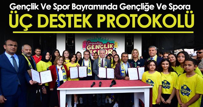 Gençlik Ve Spor Bayramında Gençliğe Ve Spora Üç Destek Protokolü