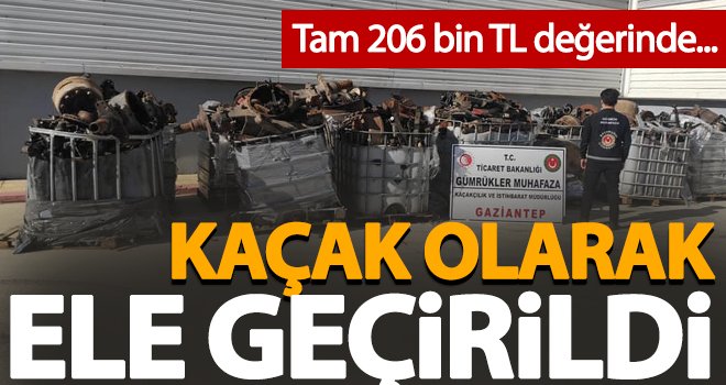 Gümrük kapısında 206 bin TL değerinde hurda ele geçirildi