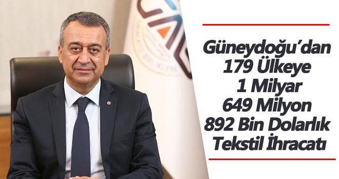 Güneydoğu’dan 179 Ülkeye tekstil İhracatı...