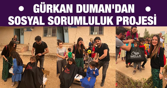 Gürkan Duman'dan sosyal sorumluluk projesi