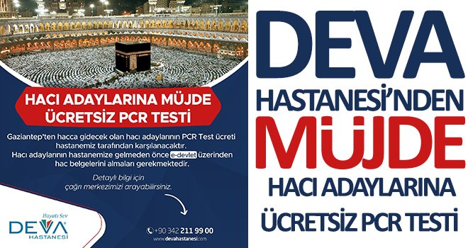 Hacı adaylarına ücretsiz PCR testi 