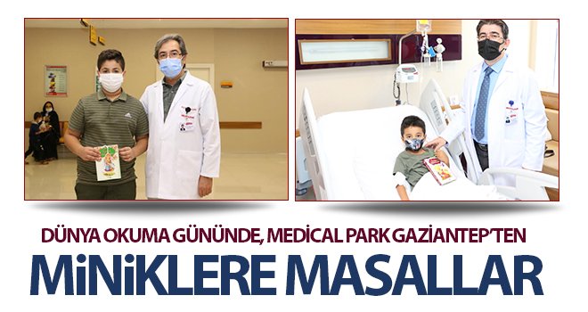 Hastanedeki çocuklara masal kitabı dağıtıldı