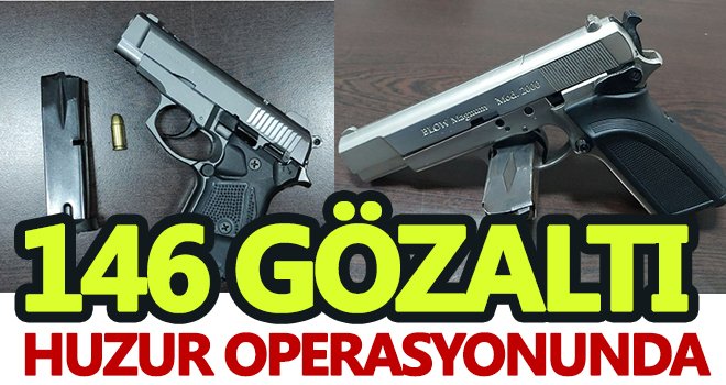 Huzur operasyonunda 146 gözaltı