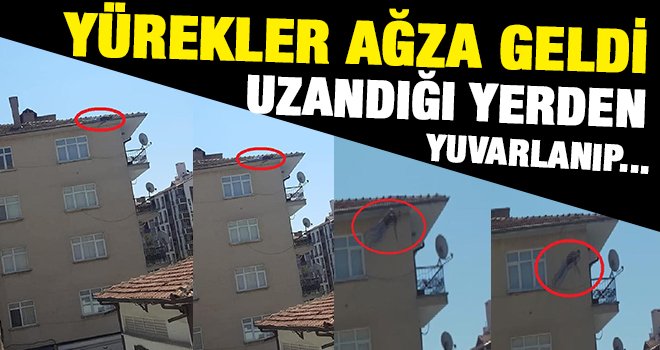 İnanılmaz olay! Çatıda uzanırken aşağı düştü