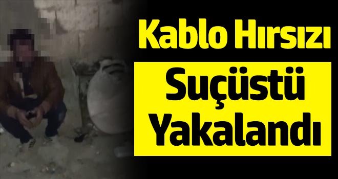 Kablo hırsızı suçüstü yakalandı...