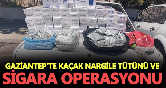 Kaçak sigara ve nargile tütünü ele geçirildi