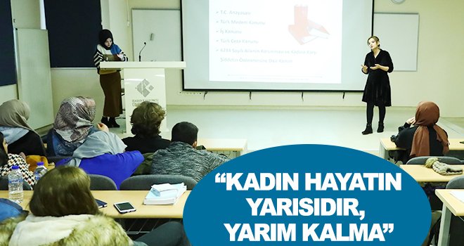 Kadına yönelik şiddetle mücadele HKÜ’de anlatıldı 