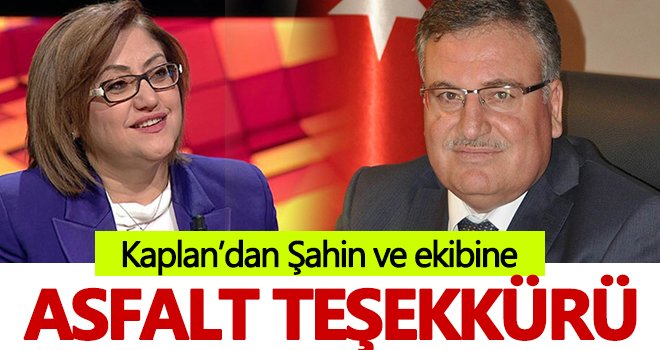 Kaplan'dan Şahin'e teşekkür!..