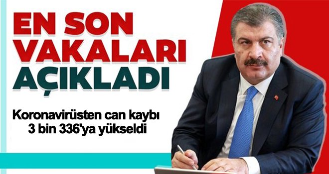 Koronavirüsten can kaybı 3 bin 336'ya yükseldi