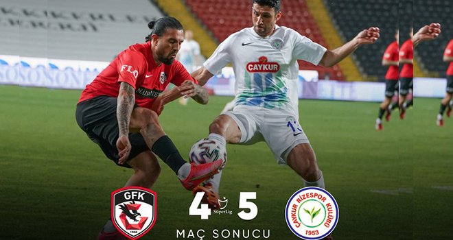 Maç bitti! Gaziantep FK- Çaykur Rizespor: 4-5