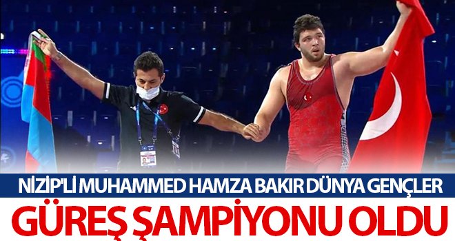 Muhammed Hamza Bakır Dünya Gençler Güreş Şampiyonu oldu