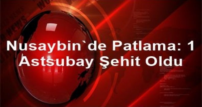 Nusaybin'de patlama: 1 astsubay şehit