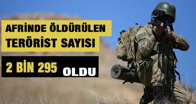 Öldürülen terörist sayısı 2 bin 295'e yükseldi