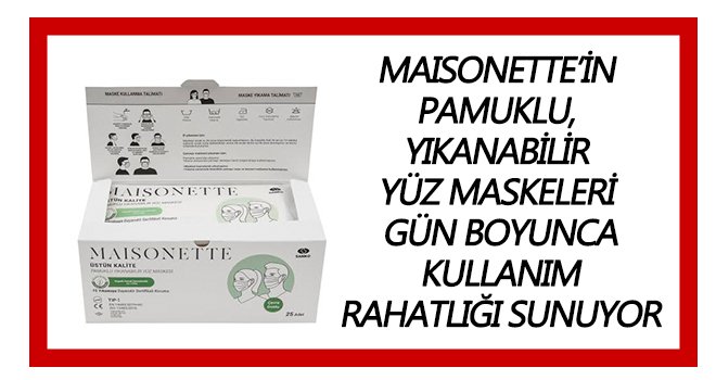 Pamuklu ve yıkanabilir yüz maskeleri