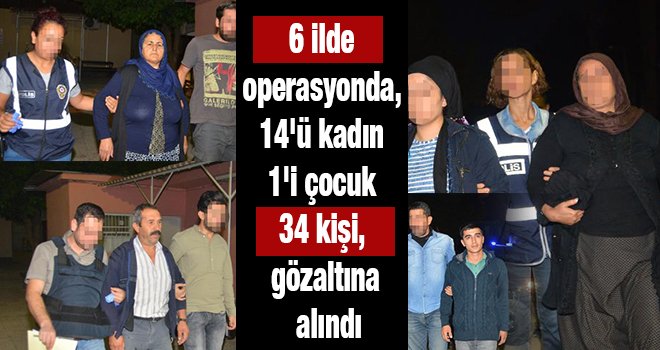 PKK operasyonu: 34 gözaltı