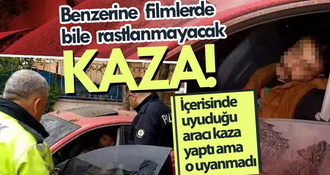 Polisin uyandırdığı sürücü olan biteni anlamaya çalıştı