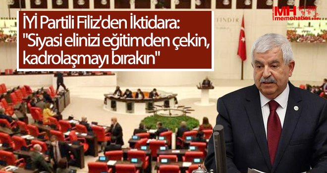 Prof. Dr. Filiz: Öğretmen camiamızı 5 parçaya bölmeyin!