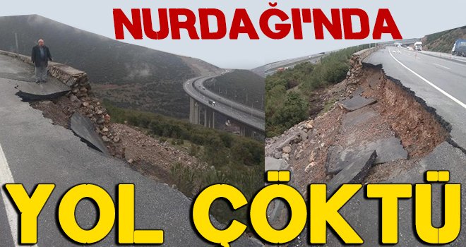 Sağanak nedeniyle karayolu çöktü!