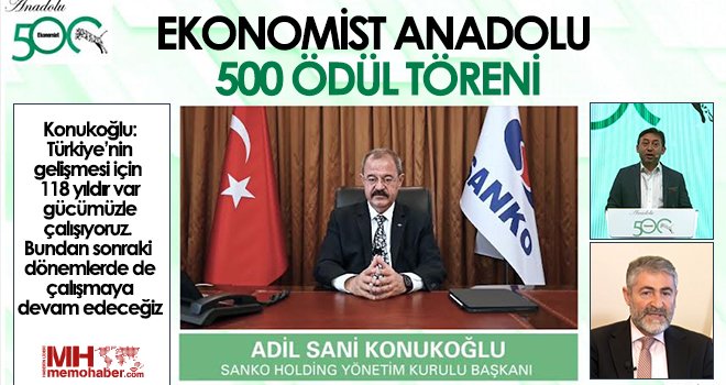 SANKO Holding, listede en fazla şirketi bulunan grup ödülü aldı