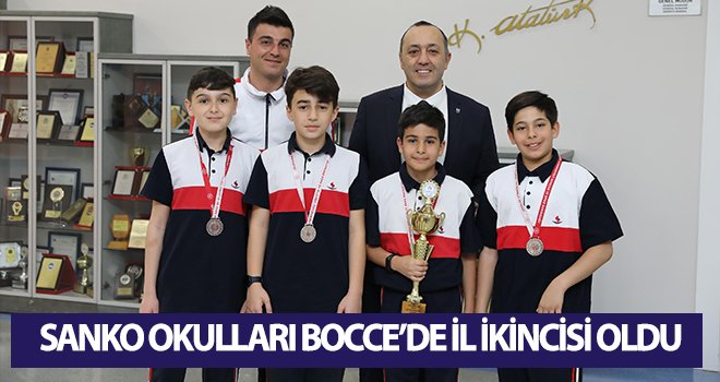 SANKO Okulları Küçük Erkek Bocce Takımı il ikincisi 