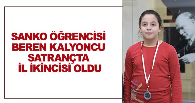 SANKO Okulları öğrencisi satrançta ikinci oldu