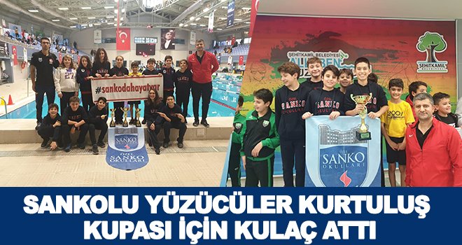 SANKO Okulları yüzücüleri üç kupa kazandı