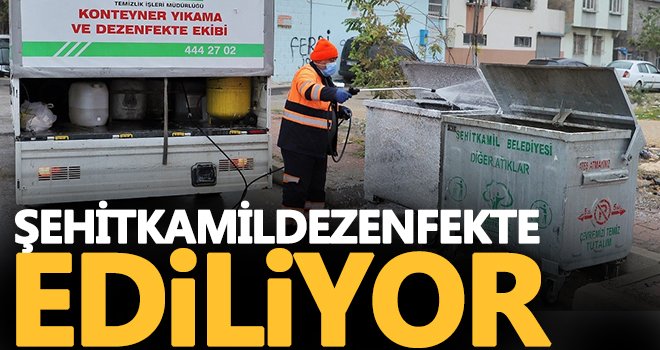 Şehitkamil dezenfekte ediliyor