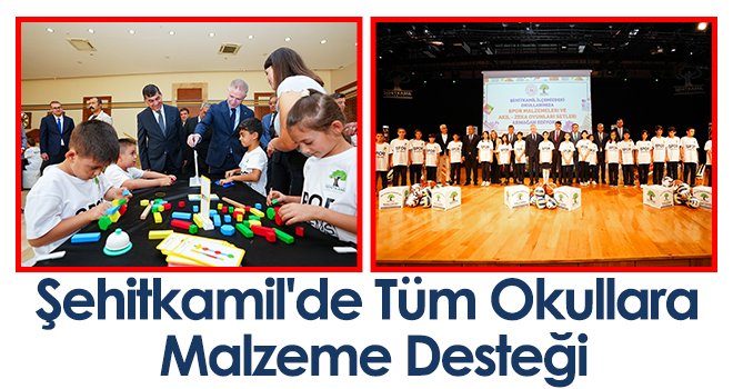 Şehitkamil'de tüm okullara malzeme desteği